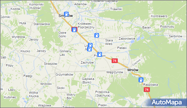 mapa Przełom, Przełom na mapie Targeo