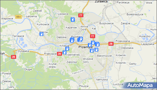 mapa Przemyśla, Przemyśl na mapie Targeo