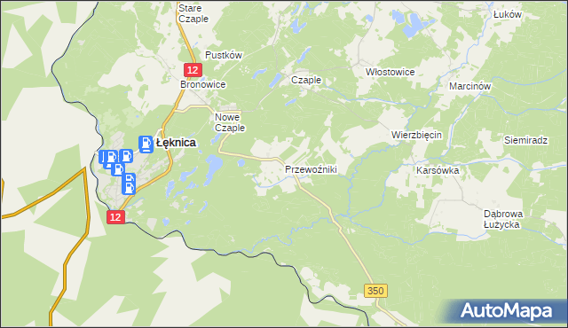 mapa Przewoźniki, Przewoźniki na mapie Targeo