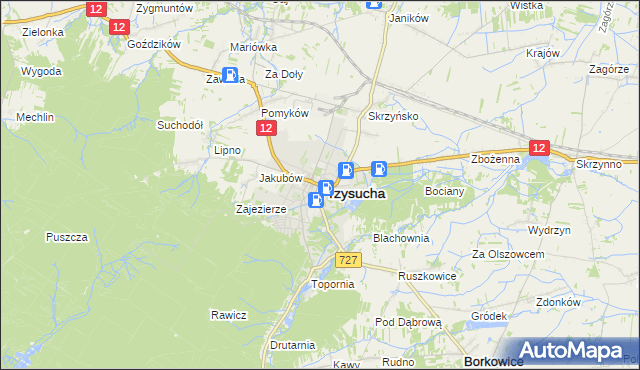 mapa Przysucha, Przysucha na mapie Targeo