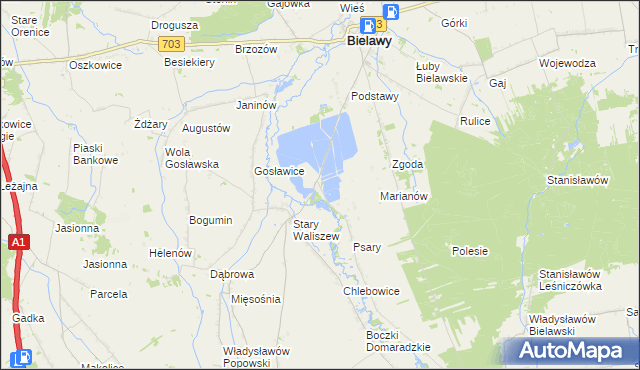 mapa Psary Osada, Psary Osada na mapie Targeo