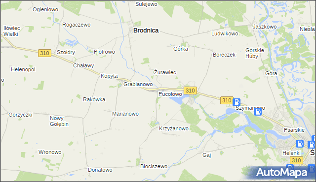 mapa Pucołowo, Pucołowo na mapie Targeo