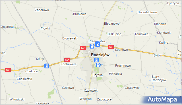 mapa Radziejów, Radziejów na mapie Targeo