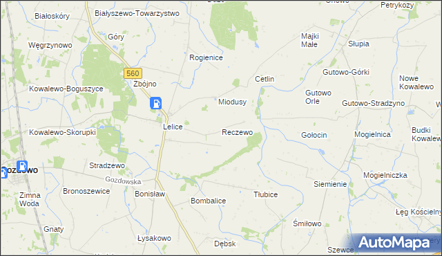 mapa Reczewo, Reczewo na mapie Targeo