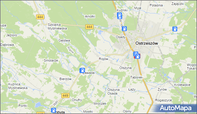 mapa Rojów, Rojów na mapie Targeo