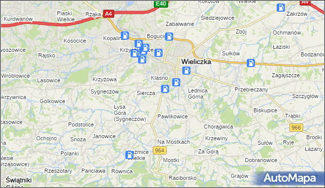mapa Rożnowa, Rożnowa na mapie Targeo