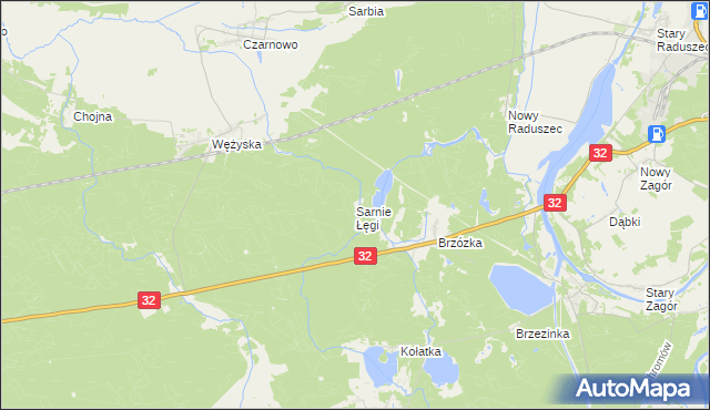 mapa Sarnie Łęgi, Sarnie Łęgi na mapie Targeo