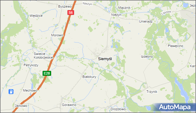 mapa Siemyśl, Siemyśl na mapie Targeo