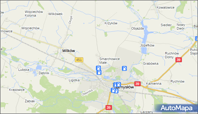 mapa Smarchowice Małe, Smarchowice Małe na mapie Targeo