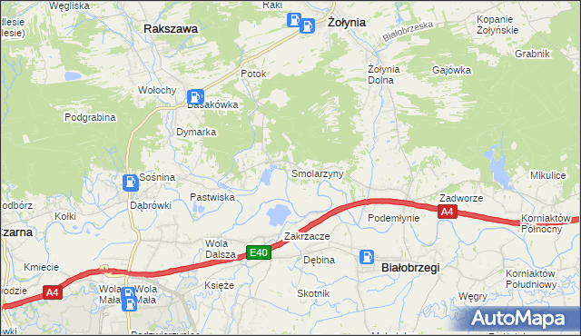 mapa Smolarzyny, Smolarzyny na mapie Targeo