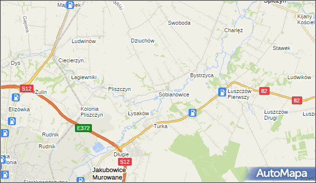 mapa Sobianowice, Sobianowice na mapie Targeo