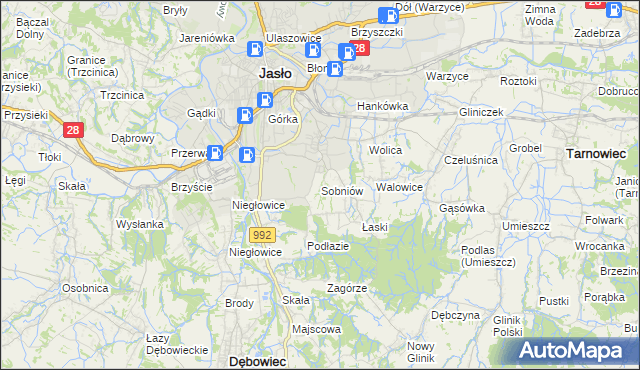 mapa Sobniów, Sobniów na mapie Targeo