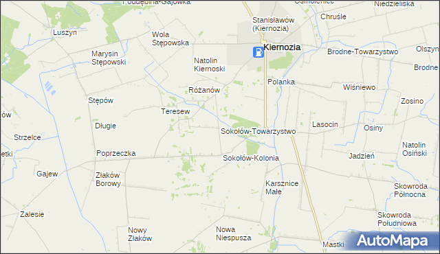 mapa Sokołów-Towarzystwo, Sokołów-Towarzystwo na mapie Targeo