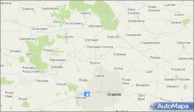 mapa Srebrna Wieś, Srebrna Wieś na mapie Targeo