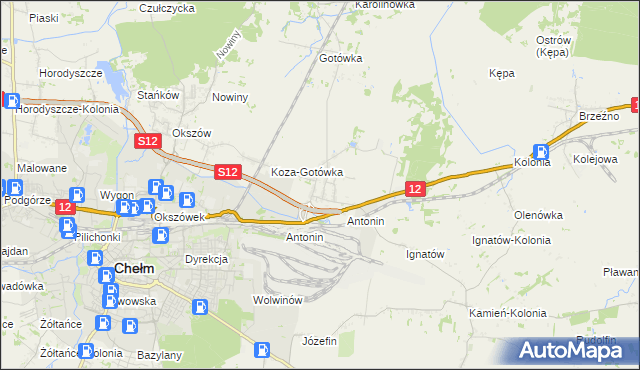 mapa Srebrzyszcze, Srebrzyszcze na mapie Targeo