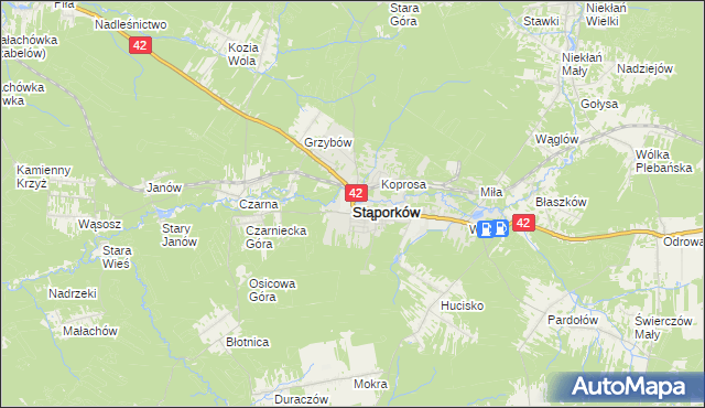 mapa Stąporków, Stąporków na mapie Targeo