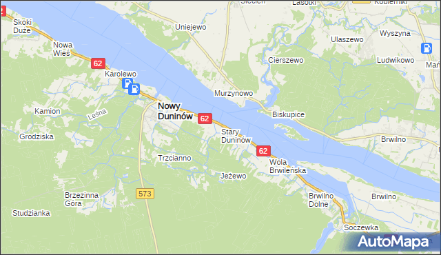 mapa Stary Duninów, Stary Duninów na mapie Targeo