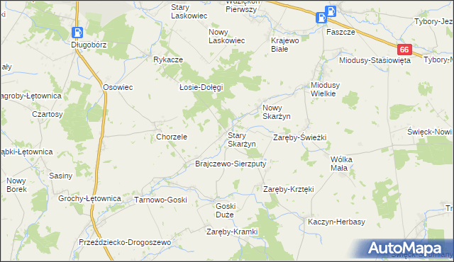 mapa Stary Skarżyn, Stary Skarżyn na mapie Targeo
