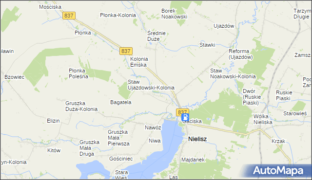 mapa Staw Noakowski, Staw Noakowski na mapie Targeo
