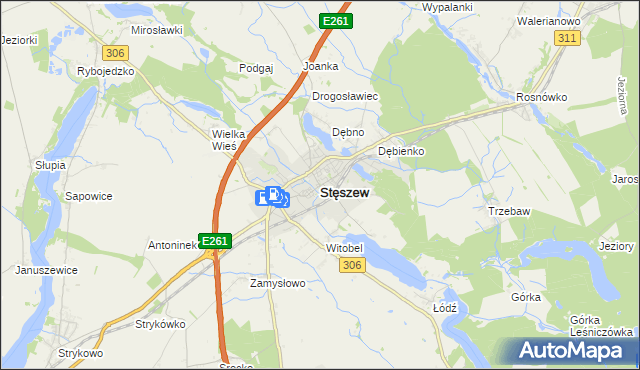 mapa Stęszew, Stęszew na mapie Targeo