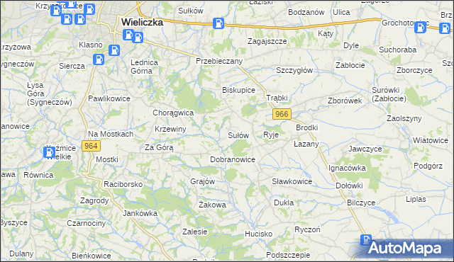 mapa Sułów gmina Biskupice, Sułów gmina Biskupice na mapie Targeo