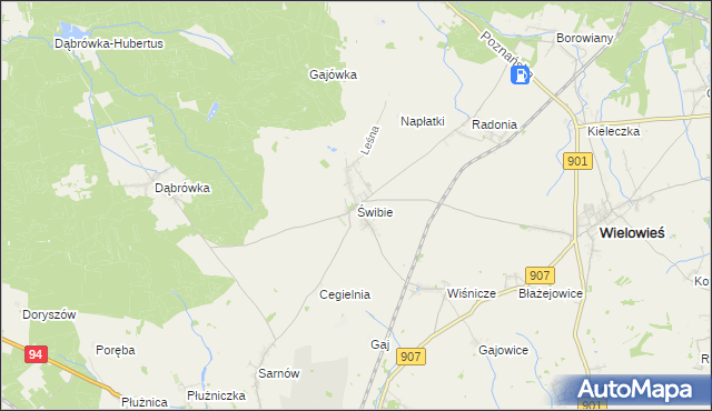 mapa Świbie, Świbie na mapie Targeo