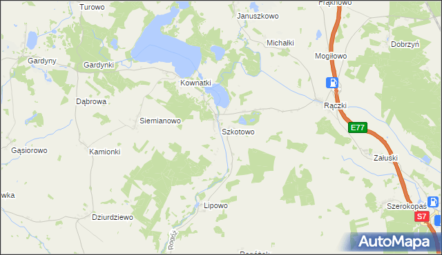 mapa Szkotowo, Szkotowo na mapie Targeo