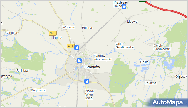 mapa Tarnów Grodkowski, Tarnów Grodkowski na mapie Targeo