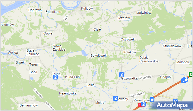 mapa Teodorów gmina Dąbrówka, Teodorów gmina Dąbrówka na mapie Targeo