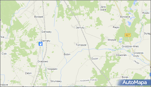 mapa Tomasze, Tomasze na mapie Targeo