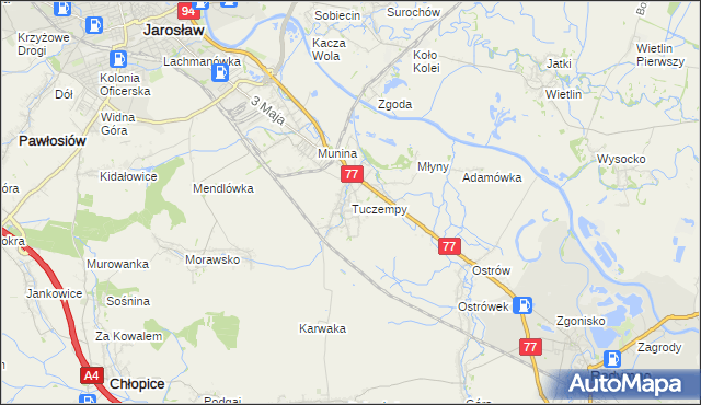 mapa Tuczempy, Tuczempy na mapie Targeo