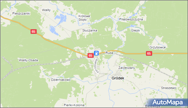 mapa Waliły-Stacja, Waliły-Stacja na mapie Targeo