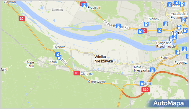 mapa Wielka Nieszawka, Wielka Nieszawka na mapie Targeo