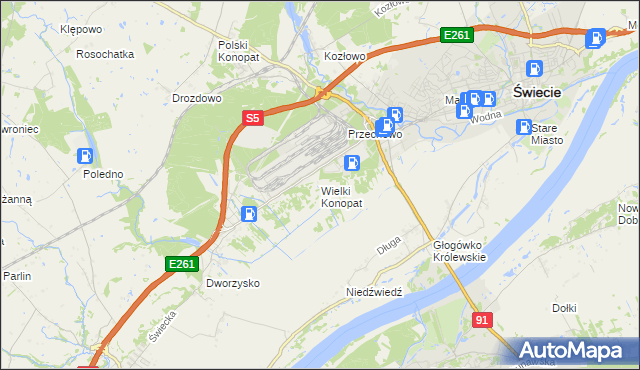 mapa Wielki Konopat, Wielki Konopat na mapie Targeo