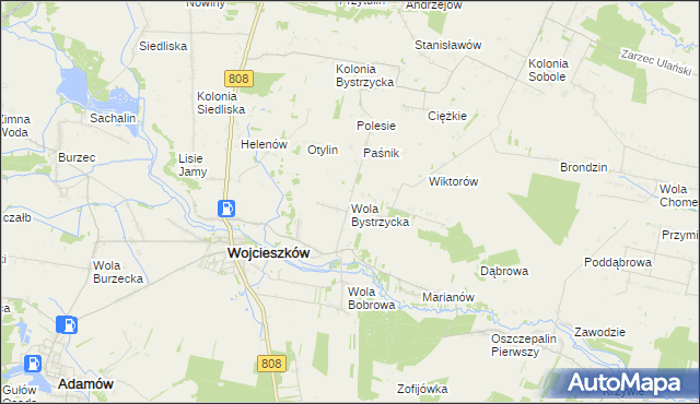 mapa Wola Bystrzycka, Wola Bystrzycka na mapie Targeo