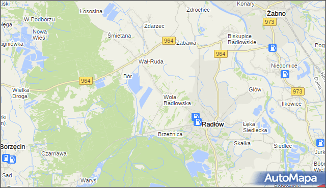 mapa Wola Radłowska, Wola Radłowska na mapie Targeo