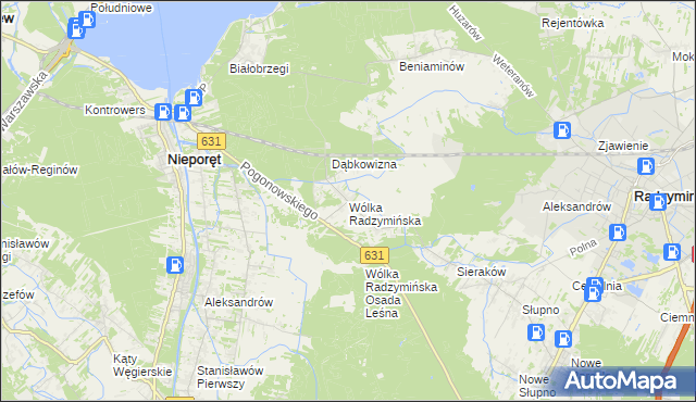 mapa Wólka Radzymińska, Wólka Radzymińska na mapie Targeo