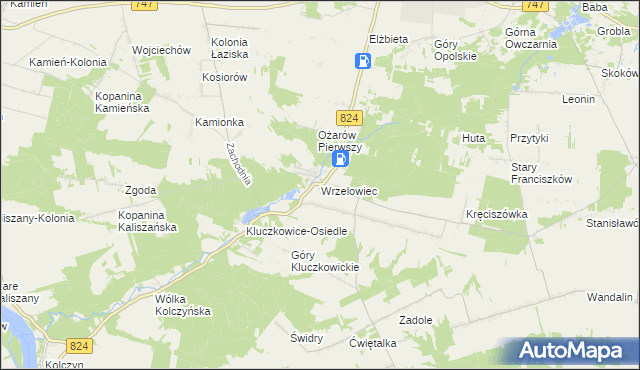 mapa Wrzelowiec, Wrzelowiec na mapie Targeo