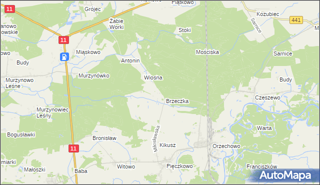 mapa Wygranka gmina Krzykosy, Wygranka gmina Krzykosy na mapie Targeo