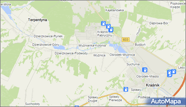 mapa Wyżnica, Wyżnica na mapie Targeo