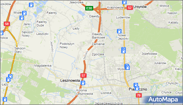mapa Zgorzała, Zgorzała na mapie Targeo