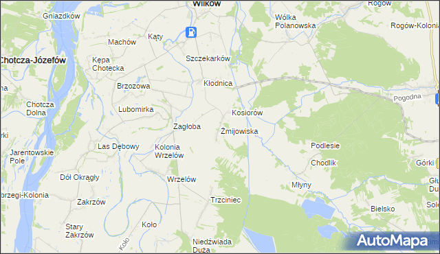 mapa Żmijowiska gmina Wilków, Żmijowiska gmina Wilków na mapie Targeo