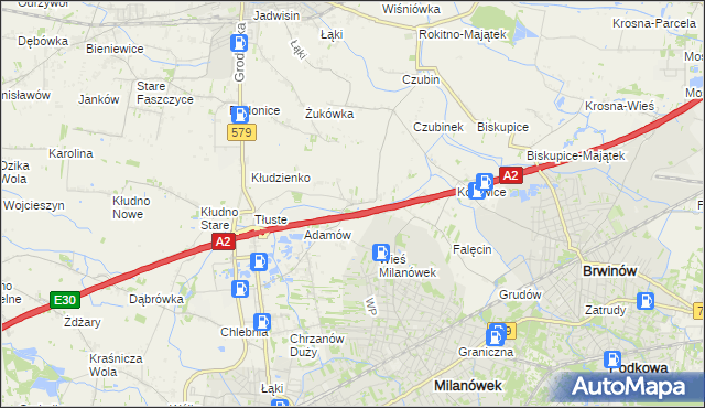 mapa Żuków gmina Grodzisk Mazowiecki, Żuków gmina Grodzisk Mazowiecki na mapie Targeo