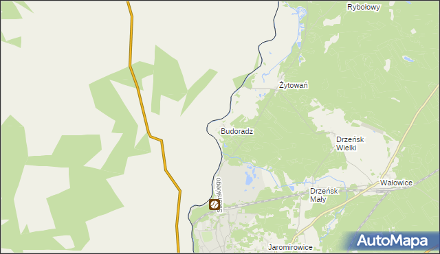 mapa Budoradz, Budoradz na mapie Targeo