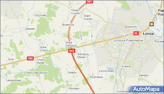 mapa Janowo gmina Łomża, Janowo gmina Łomża na mapie Targeo