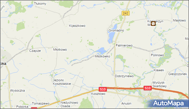 mapa Młotkówko, Młotkówko na mapie Targeo