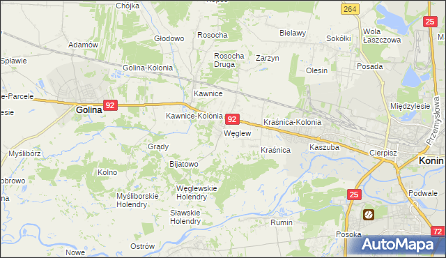 mapa Węglew, Węglew na mapie Targeo