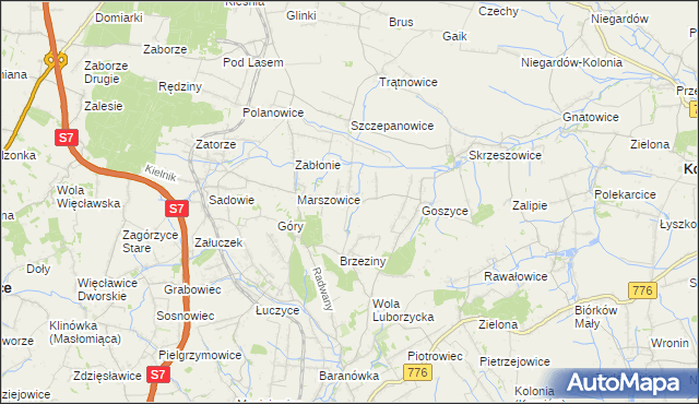 mapa Wilków gmina Kocmyrzów-Luborzyca, Wilków gmina Kocmyrzów-Luborzyca na mapie Targeo