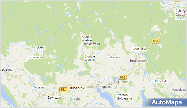 mapa Bludzie Małe, Bludzie Małe na mapie Targeo