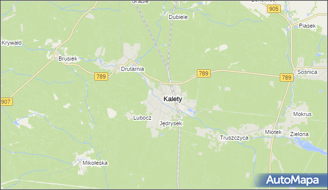 mapa Kalety powiat tarnogórski, Kalety powiat tarnogórski na mapie Targeo